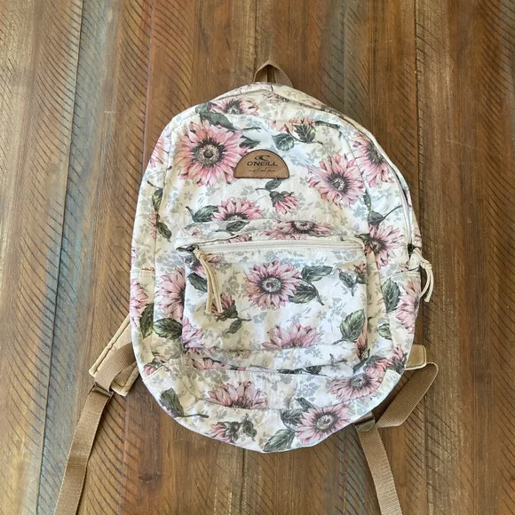 O’Neill Floral Flower Backpack Book Bag - Picture 1 of 7